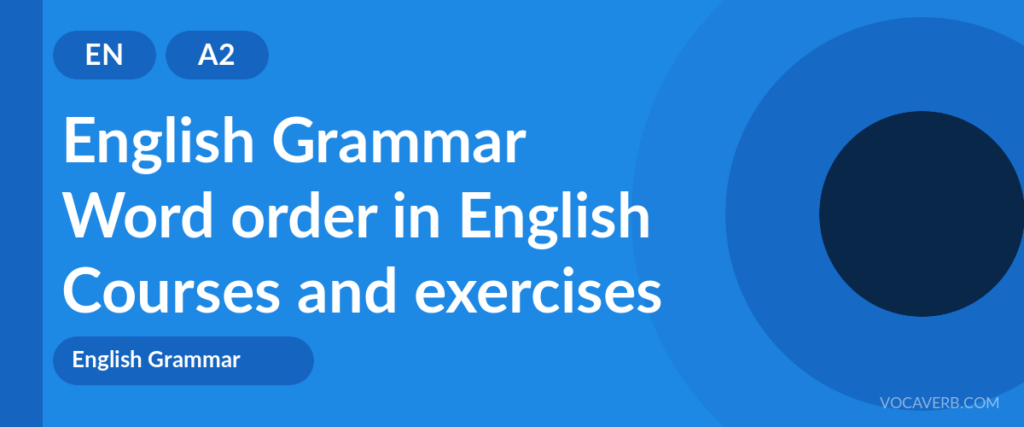 Word order in English