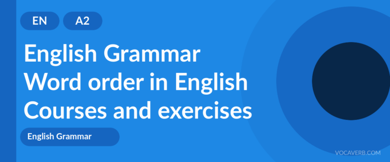 Word order in English [A2] — VocaVerb