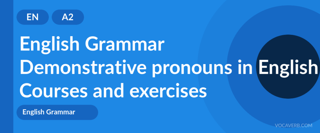 Demonstrative pronouns in English