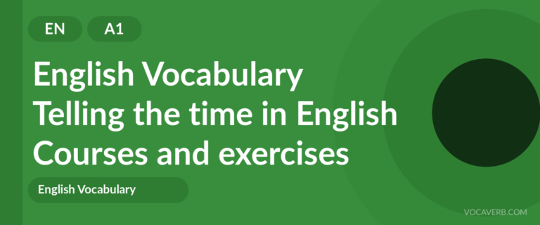 Telling the time in English [A1] — VocaVerb