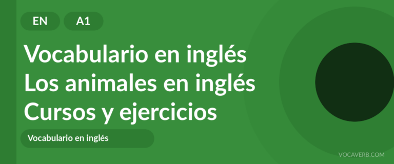Los animales en inglés [A1] — VocaVerb