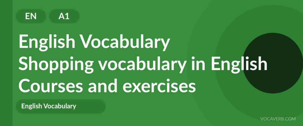 Shopping vocabulary in English