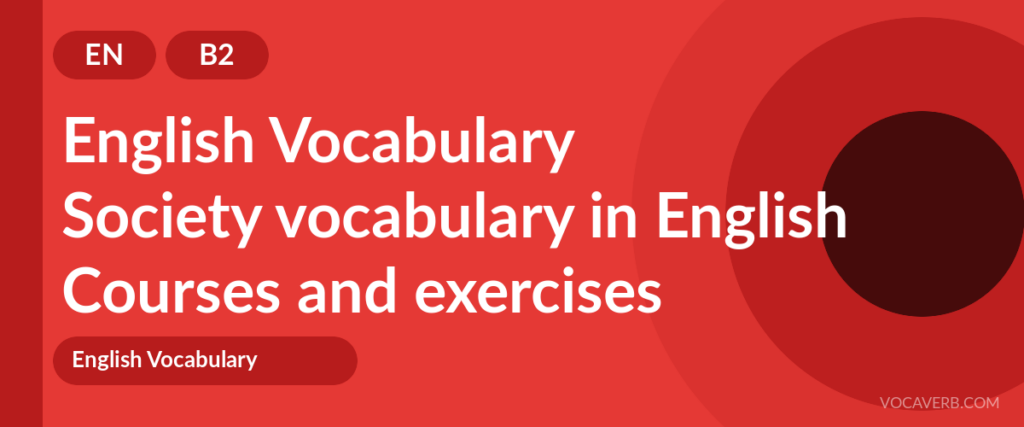 Society vocabulary in English