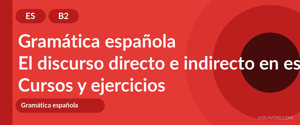 El discurso directo e indirecto en español [B2] — VocaVerb