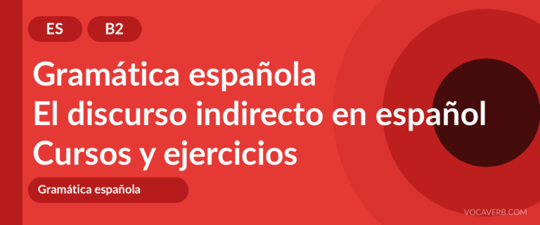 El discurso indirecto en español [B2] — VocaVerb