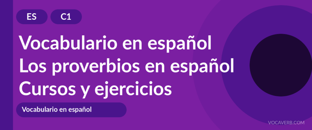 Los proverbios en español