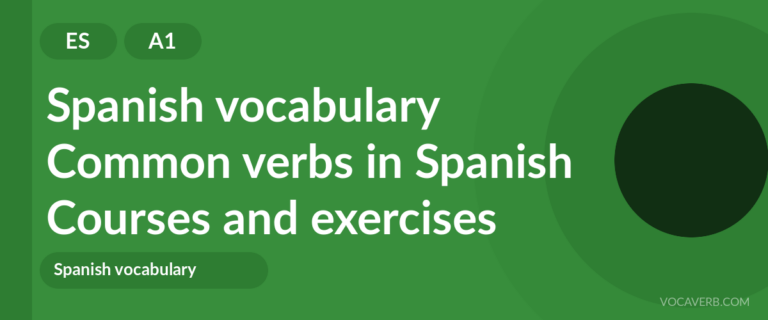 Common verbs in Spanish [A1] — VocaVerb