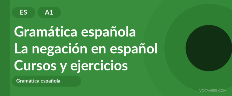 La negación en español [A1] — VocaVerb
