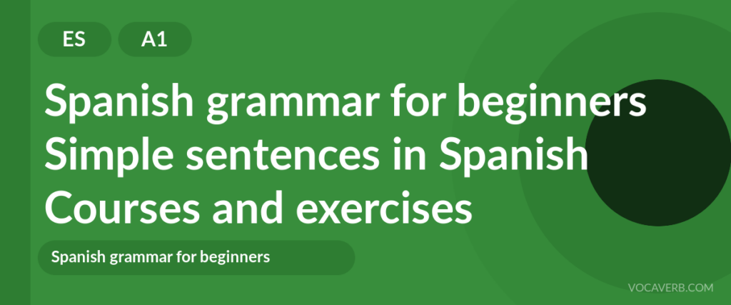 Simple sentences in Spanish