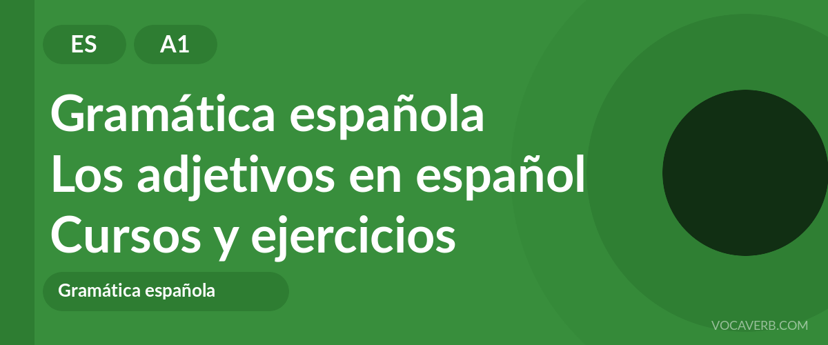 Los adjetivos en español [A1] — VocaVerb