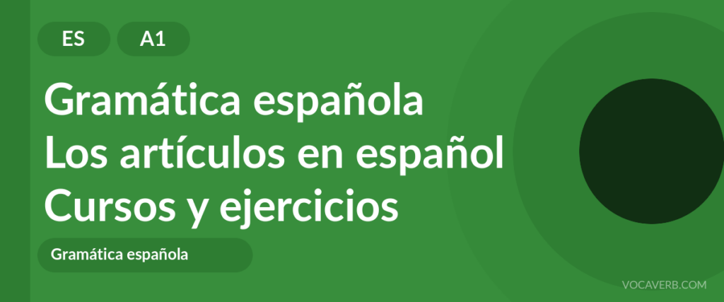 Los artículos en español