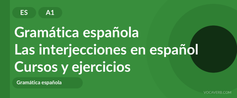 Las interjecciones en español [A1] — VocaVerb