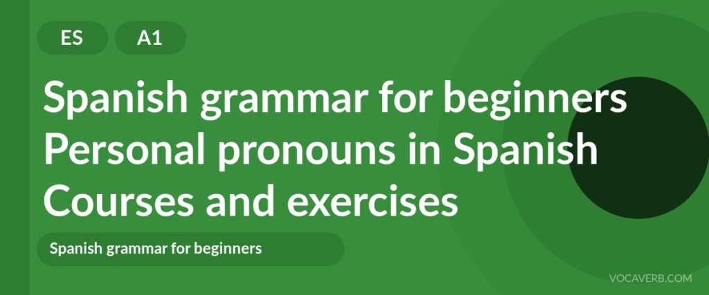 Personal pronouns in Spanish