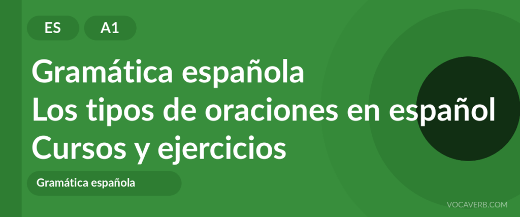Los tipos de oraciones en español