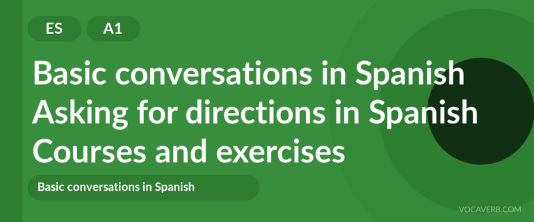 Asking for directions in Spanish [A1] — VocaVerb