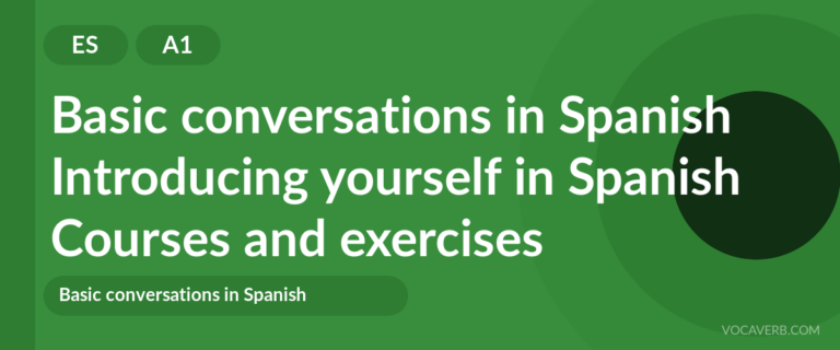 Introducing yourself in Spanish [A1] — VocaVerb