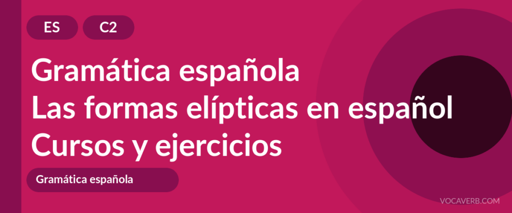 Las formas elípticas en español