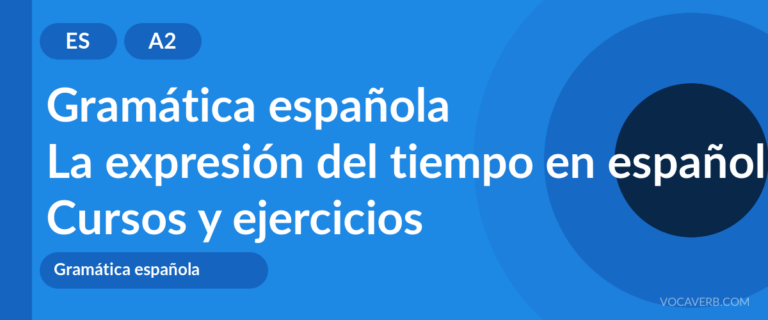 La expresión del tiempo en español [A2] — VocaVerb