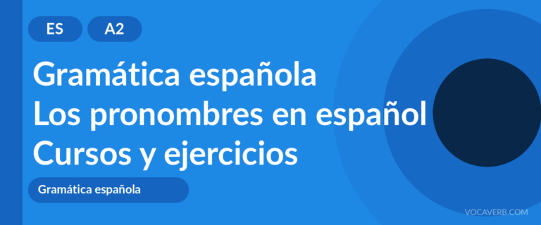 Los pronombres en español [A2] — VocaVerb