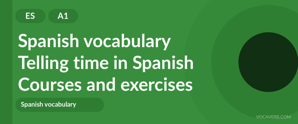 Telling time in Spanish