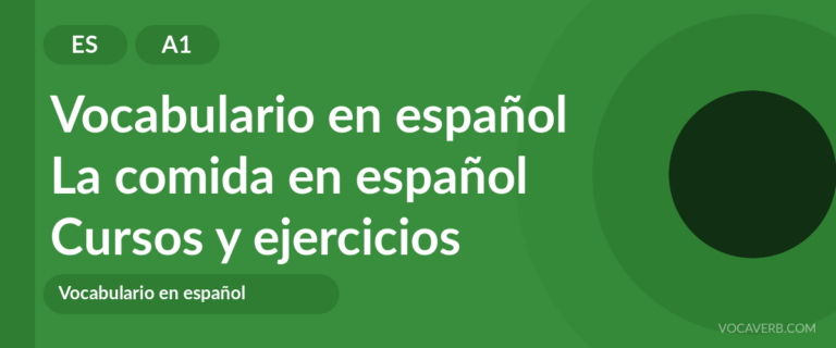 La comida en español [A1] — VocaVerb