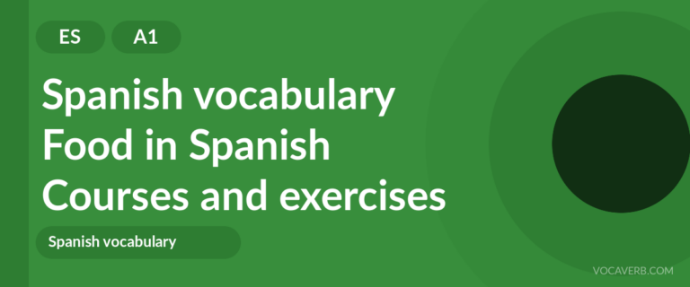 Food in Spanish [A1] — VocaVerb