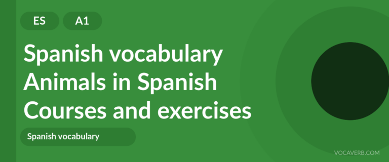 Animals in Spanish [A1] — VocaVerb