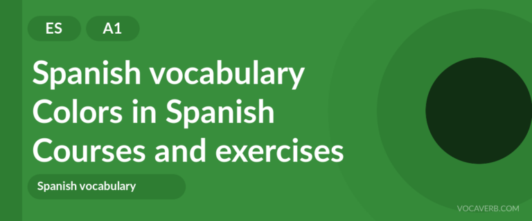 Colors in Spanish [A1] — VocaVerb