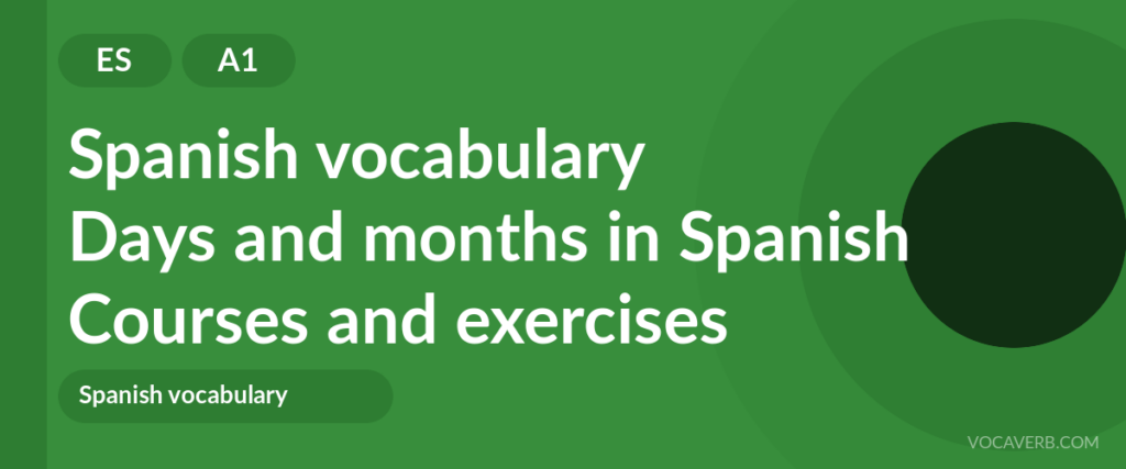 Days and months in Spanish