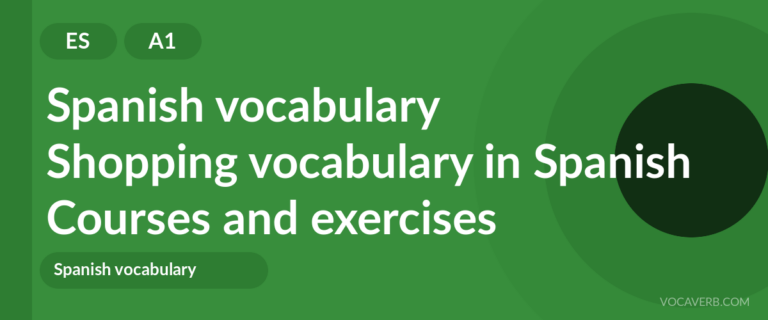 Shopping vocabulary in Spanish [A1] — VocaVerb