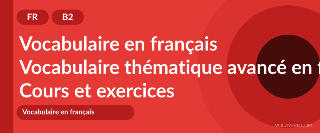 Vocabulaire thématique avancé en français