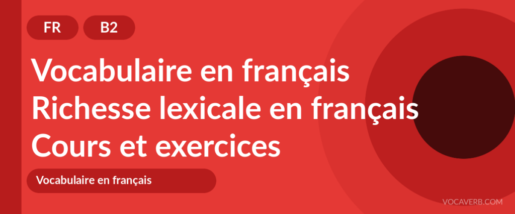 Richesse lexicale en français