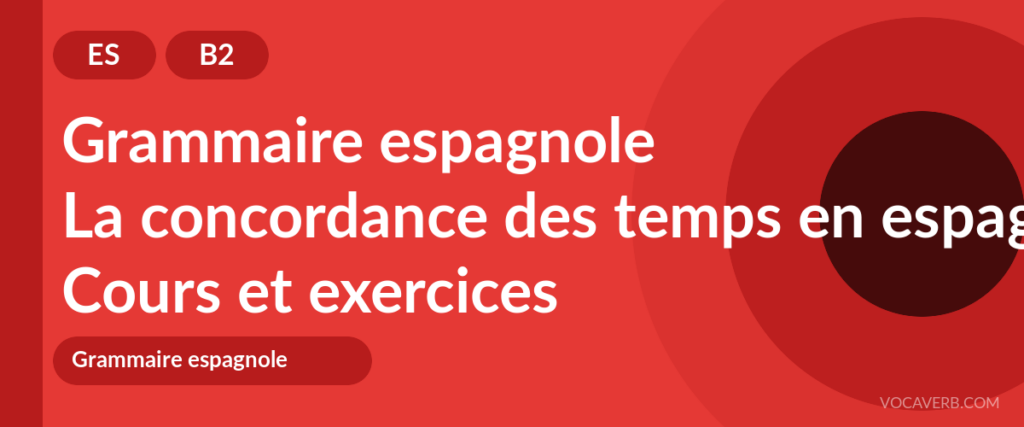 La concordance des temps en espagnol