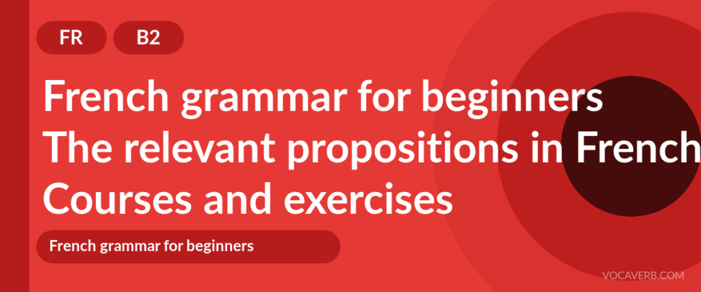 The relevant propositions in French