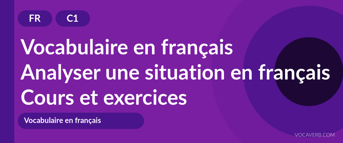 Analyser une situation en français [C1] — VocaVerb