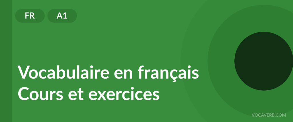 Vocabulaire en français