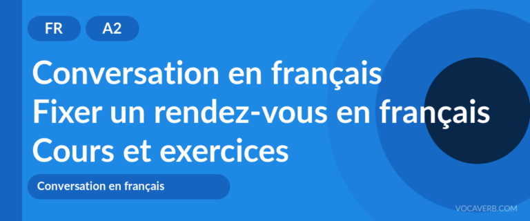 Fixer un rendez-vous en français [A2] — VocaVerb