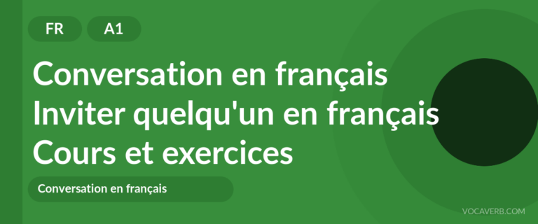 Inviter quelqu'un en français [A1] — VocaVerb