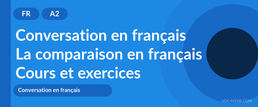 La comparaison en français