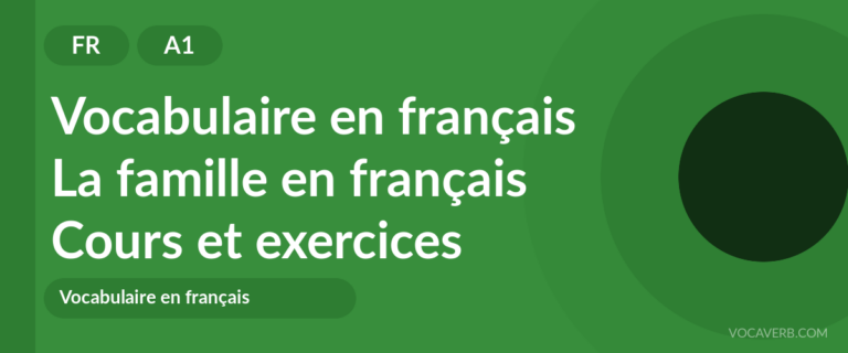 La famille en français [A1] — VocaVerb