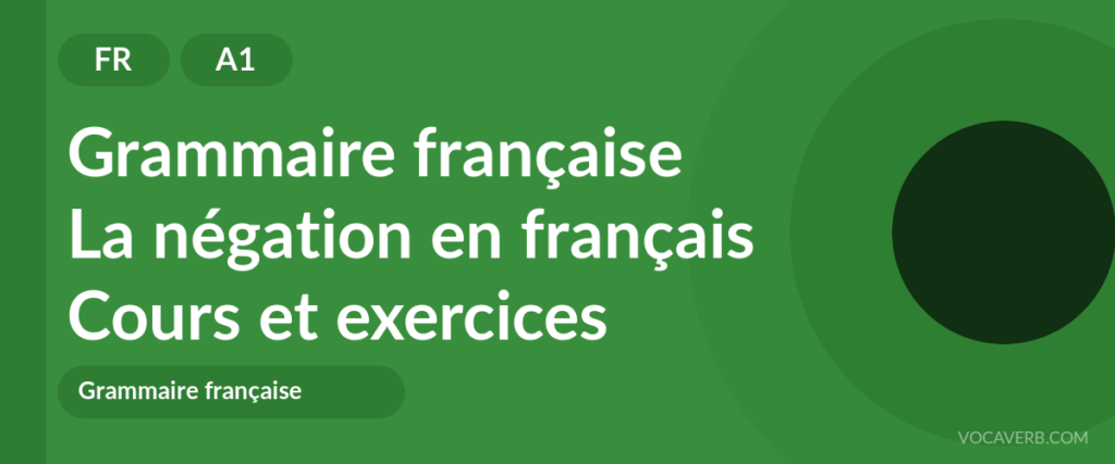 La négation en français