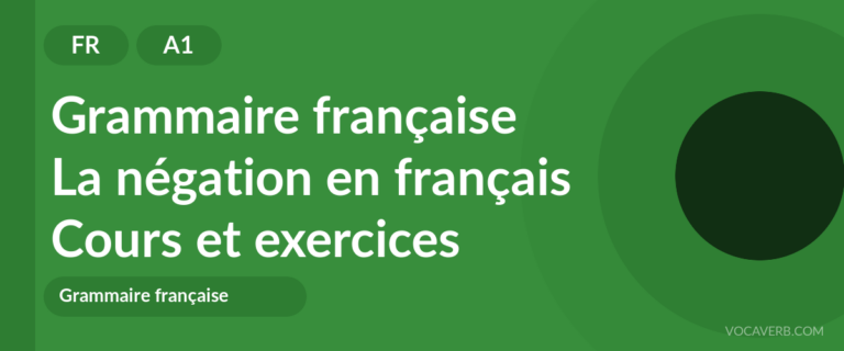 La négation en français [A1] — VocaVerb