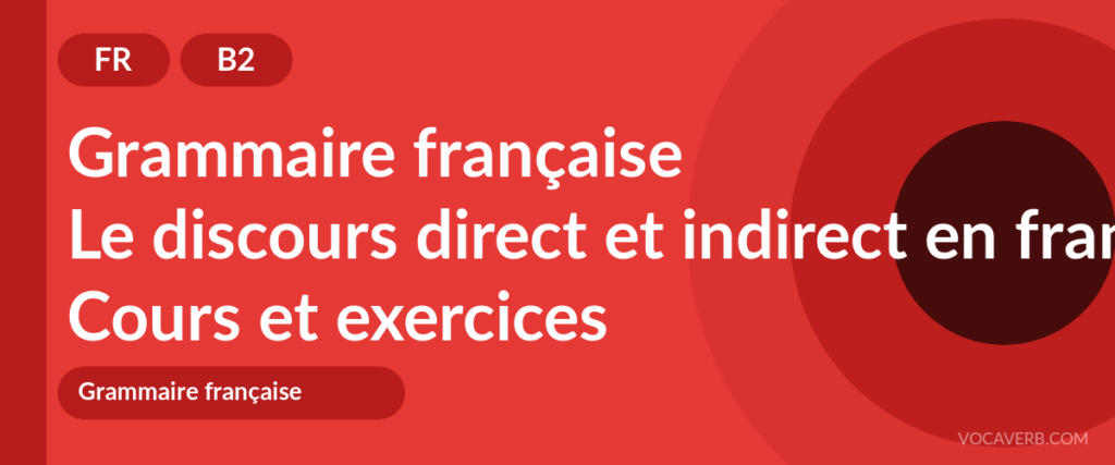 Le discours direct et indirect en français