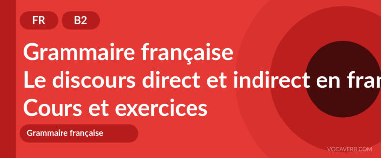 Le discours direct et indirect en français [B2] — VocaVerb