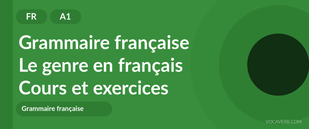 Le genre en français
