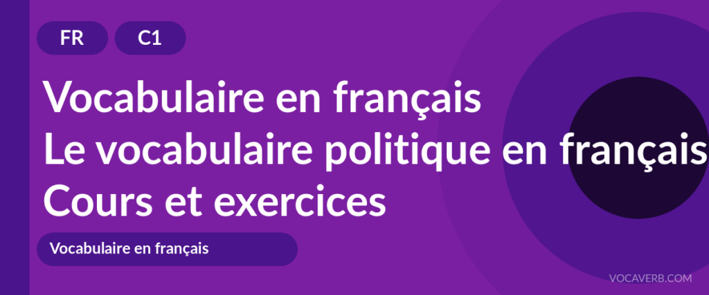 Le vocabulaire politique en français