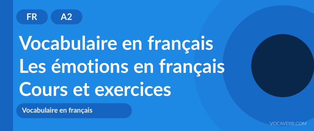Les émotions en français
