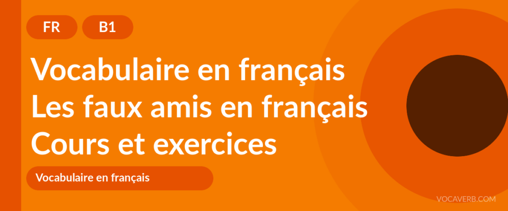 Les faux amis en français