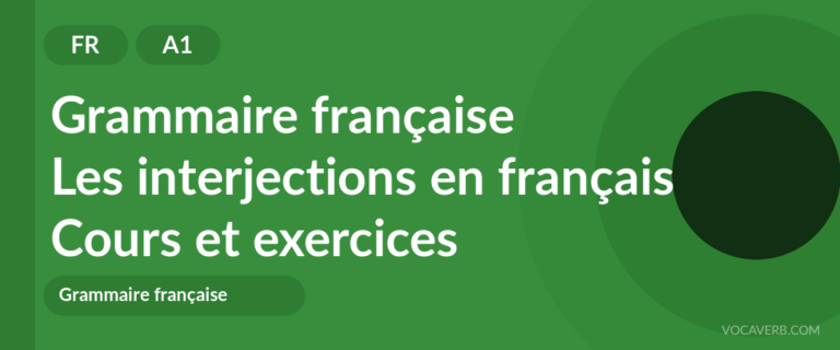 Les interjections en français [A1] — VocaVerb