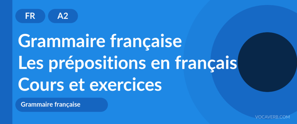 Les prépositions en français